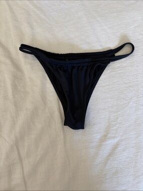 Roxy adjustable Brazilian Black Strappy Bikini Bottom